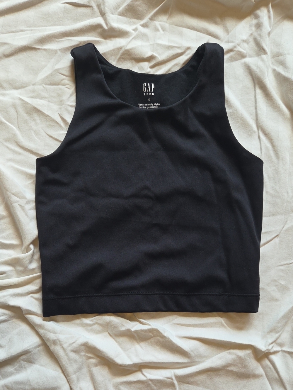GAP Black Cropped Tank Top - Teen